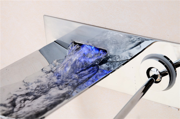 LED Light Faucets Basin Bathroom Sink Nickel Brushed chrome ORB Wall Mounted Single Handle Basin Sink Faucets,Mixers & Taps
