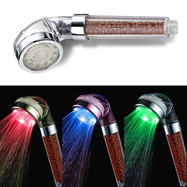 Luminous Shower Automatic Control Head Removable Anion Handheld Shower Luminous Shower LED High Quality Home Bathroom Supplies