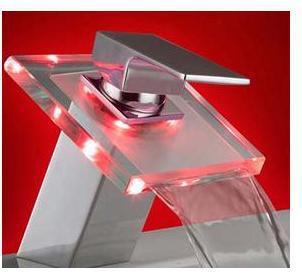 1pcs LED Kitchen&Bathroom Faucets, basin faucets,waterfall faucet