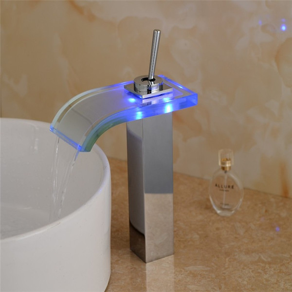 Wholesale - faucet chrome finish bathroom tap mixer waterfall kitchen hot sale