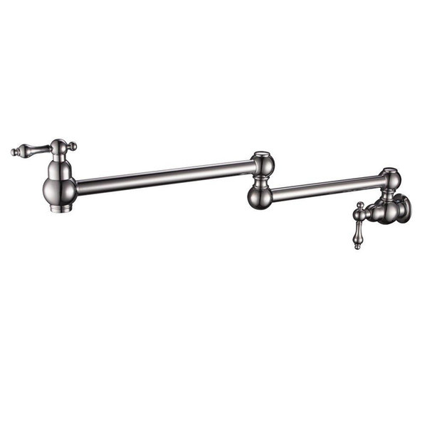 Free ship new Wall Mounted Brass single cold Water Pot Filler faucet tap Double Joint Spout chrome Wall Mounted Kitchen Faucet