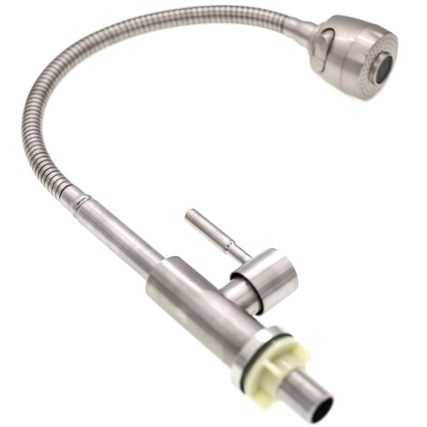 SUS304 Stainless Steel Kitchen Faucets Cold Water Kitchen Taps with Water Saving Bubbler Filter 360 Degree Rotation Water Taps
