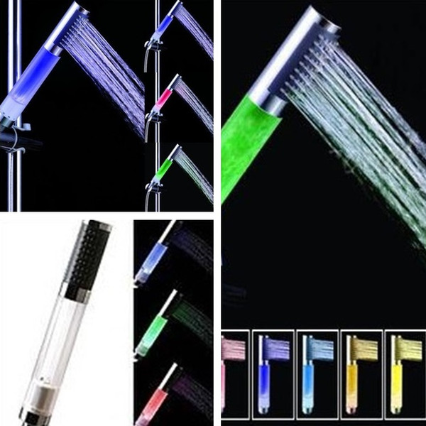 Fashion Hot Selling LED Luminous Shower Head Temperature Control Three Color Seven Color Conversion Shower Faucet LED Shower Nozzle T7I240