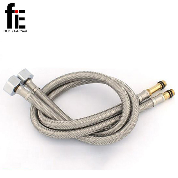 Wholesale- fiE High Quality 304 Stainless Steel Bathroom Kitchen Faucet plumbing Hose 20mm 60cm 2pcs/lot