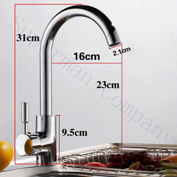 All copper kitchen faucet hot and cold vegetables basin faucet stainless steel kitchen sink rotation