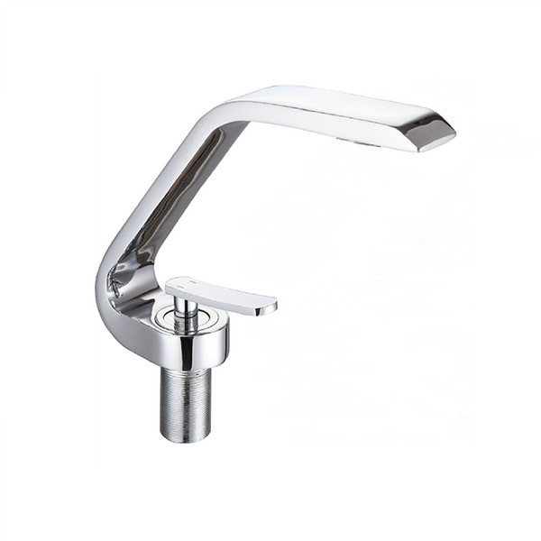 Wholesale- Luxury Sallin New&Hot Selling Brass Chrome Single Handle Bathroom Sink Vessel Faucet Mixer High-Arc Basin Faucet Free Shipping