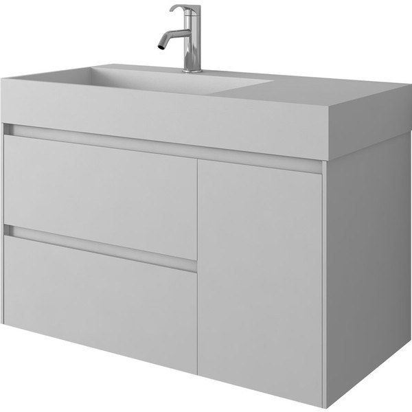 900mm Bathroom Furniture Free Standing vanity Stone Solid Surface Blum Drawer Cloakroom Wall Hung Cabinet Storage 2227