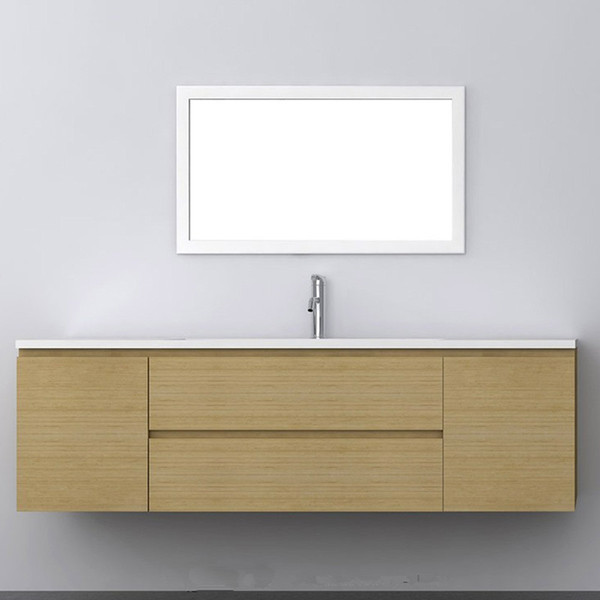 1400mm Bathroom MDF Furniture Blum Drawers Side Doors Top Solid Surface Vanity Storage Cloakroom Wall Hung Cabinet 2209