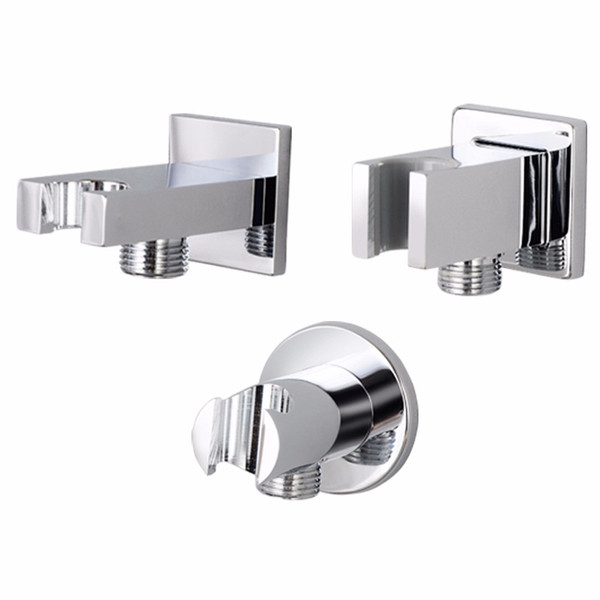 Shower Holders Brass Shower Seat Showers Stand Bathroom Shower Accessories Handheld Chrome Wall Bracket Fixed Base Thread1/2 Inch