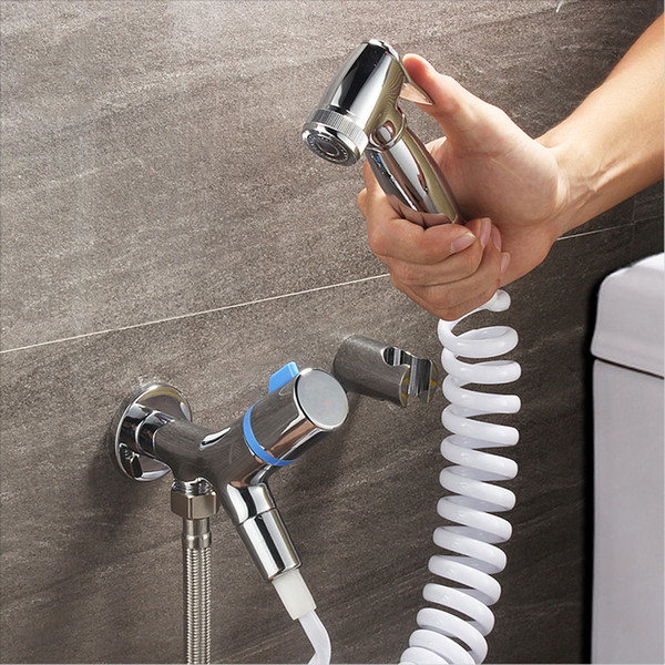 Bathroom Bidet Shower Set Faucet Toilet Hand Held Bidet Brass Wall Mounted Washer Tap Single Cold WC Bidet Faucets