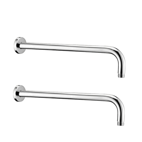 Bathroom Wall Mounted Shower Head Fixed Pipe Brass Chrome Shower Arm 38cm Showerhead Arm Round Bath Shower Accessories