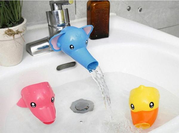 Animal Faucet Extender Helps Children Toddler Kid Hand Washing Himself Sink Cute Cartoon Pattern Handle Extender for Kids Children-baby