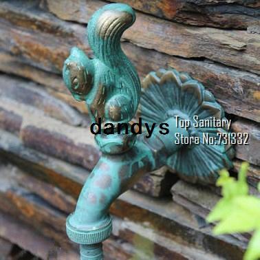 TB9044-2# Decorative outdoor faucet rural animal shape garden Bibcock with antique bronze Squirrel tap for Garden washing, dandys