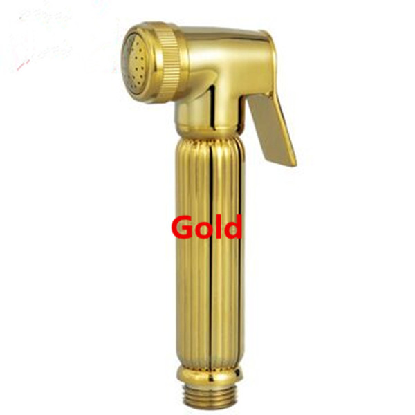 Copper Titanium Gold Pressure Spray Gun Bidets High Pressure Flushing Device Hand Held Shower Nozzle