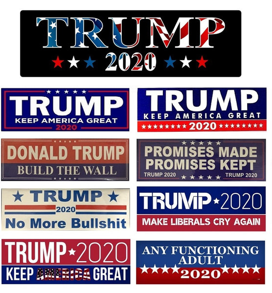 100Pcs HOT Donald Trump 2020 Car Stickers Bumper Sticker Keep Make America Great Decal for Car Styling Vehicle Paster