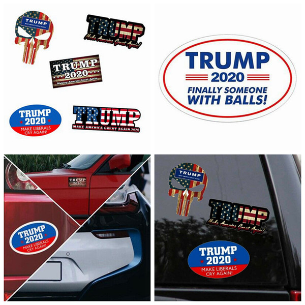 New Trump Car Reflective Stickers Make America Great Again 2020 Trump Stickers American President Donald Trump Car Banner Sticker ZZA1170