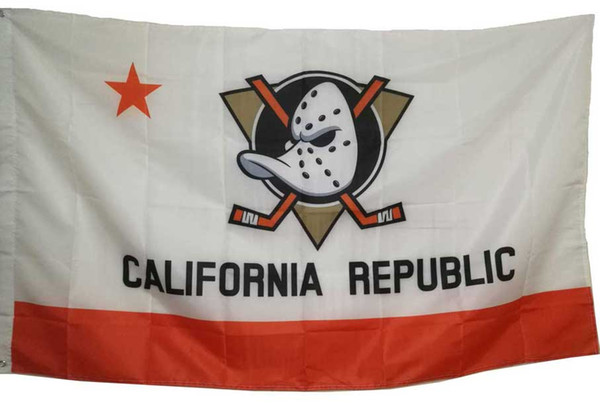 3x5 FT Anaheim Ducks Carifornia Republic Hockey Flag Banner with 2 Metal Grommets