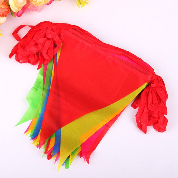 Triangle String Flags Multi Colors Resuable Hanging Buntings For Christmas Party Wedding Decorations Colored Banner Hot Sale 9cd3 B