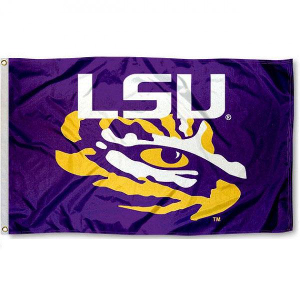 LSU Tigers Eye of the Tiger college banner flag