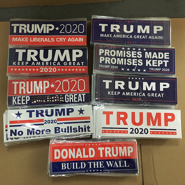 10pcs/set Donald Trump 2020 Car Stickers Bumper Sticker Keep Make America Great Decal for Car Styling Vehicle Paster in stock WX9-1387