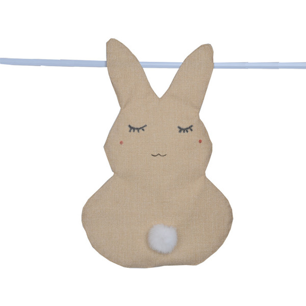 Easter Bunny Flag 31*45cm DIY Jute Fibre Rabbit Ear Hanging Flags Garden Rabbit Flag Free Shipping