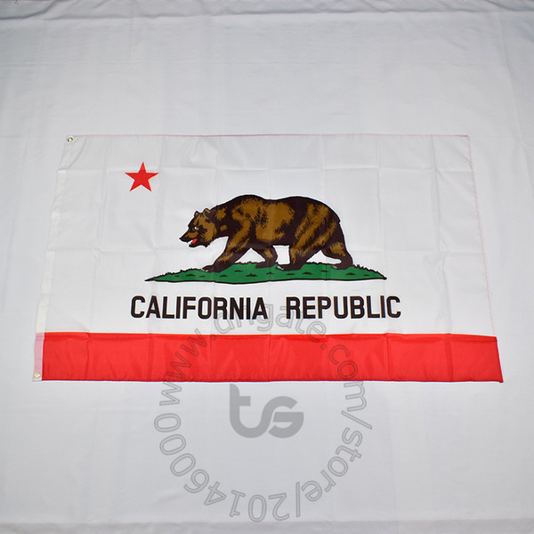 California State flag Room hanging decoration Free shipping 3x5 FT/90*150cm Hanging National flag California Home Decoration flag banner