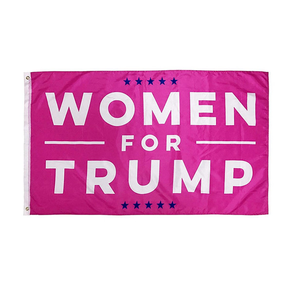 90*150CM Donald Trump Flag For Women Polyester Banner USA 2020 Presidential Election Flag Girls Women Red Flags Customizable DBC VT0673