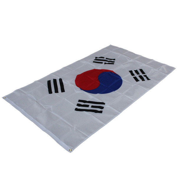 Large Size 90*150cm 3x5ft South Korea Flag - Polyester Taegeukgi Korean National Flags Banner for Parade Festival Home Yard Decoration