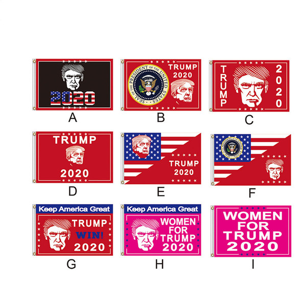 90*150cm Trump 2020 Flag Donald Trump Keep America Great Again Red Pink Campaign Banner Novelty Flags Festival Decoration Flags 9 Styles