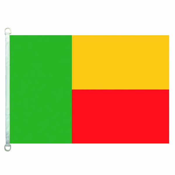 Benin Flag Banner 3X5FT-90x150cm 100% Polyester, 110gsm Warp Knitted Fabric Outdoor Flag