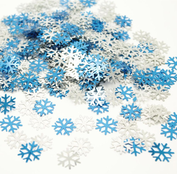 Chirstmas snowflake Sprinkles Wedding Frozen BIRTHDAY Party decoration 2cm TABLE GLITTER BLUE SILVER SNOWFLAKE ,etallic Confetti