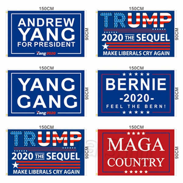 Donald Trump Flag 2020 90*150cm 5 Styles Bernie Printed Polyester USA Banner Flag Donald Flags homeware T2I5690