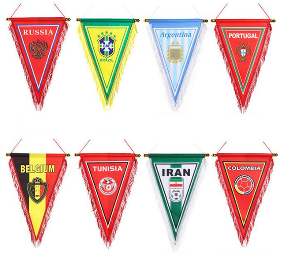 DHL Russia world cup Pennant banner national flag hanging flag 23*38 cm 50pcs a color