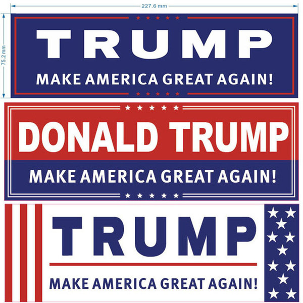 10pcs/set Donald Trump 2020 Car Stickers Bumper Sticker Keep Make America Great Decal for Car Styling Vehicle Paster 7.6*22.9cm