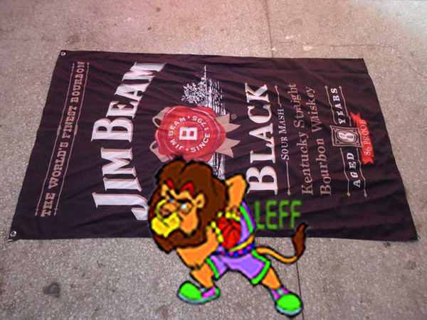 JIM-beam wine flag,liquor banner,90X150CM size,100% polyester 90*150cm,Digital Printing