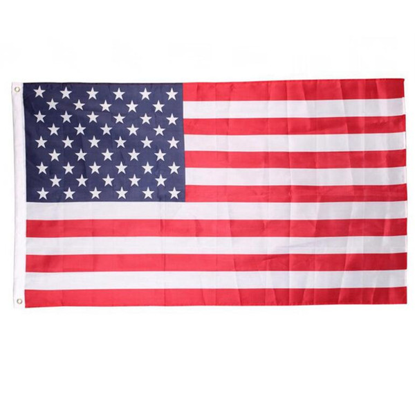 50pcs USA Flags American Flag USA Garden Office Banner Flags 3x5 FT Bannner Quality Stars Stripes Polyester Sturdy Flag 150*90 CM H218w