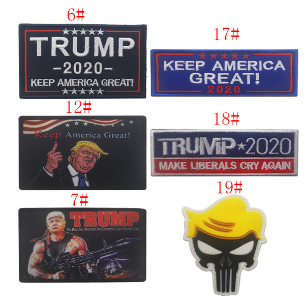 Embroidered Armband 2020 Patch Keep America Great TRUMP Armband USA Flag Tactical Morale Patches Race For President