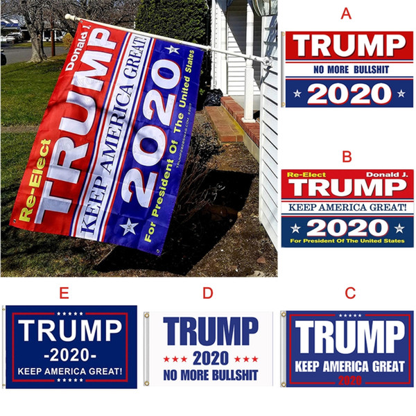 90*150cm Trump 2020 Flag 5 Styles Donald Flags Keep America Great Again Polyester Decor Banner For President USA 3*5 Feet