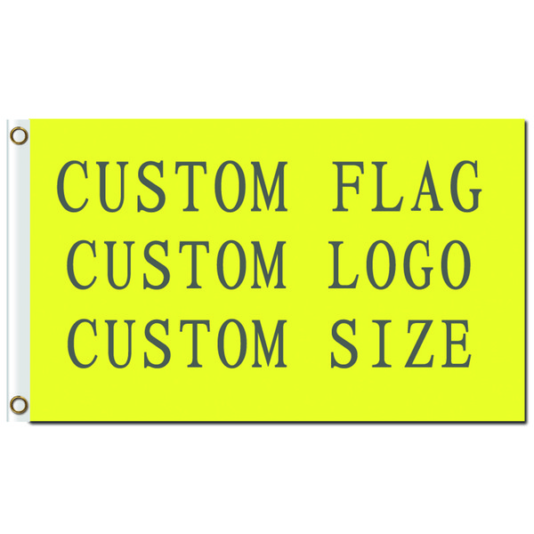 FREE SHIPPING Wholesale Digital Printing Single layer Polyester Custom Design Flag 3x5ft with Two Brass Grommets