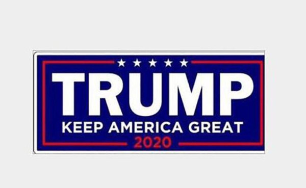 HOT 2 Styles Donald Trump 2020 Car Stickers 7.6*22.9cm Bumper wall Sticker Keep Make America Great Decal for Car Styling Vehicle Paster DHL