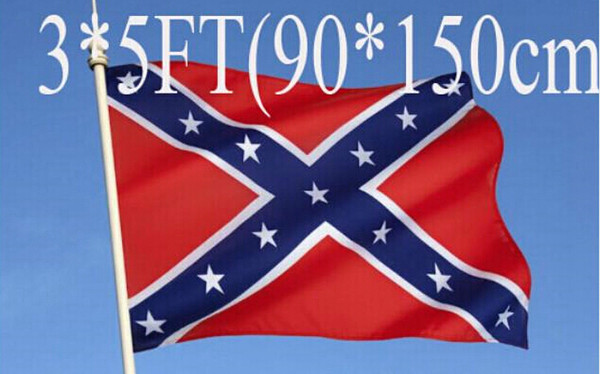 5pcs two Sides Printed Flag Confederate Rebel Civil War Flag National Polyester Flag 5 X 3FT free shipping