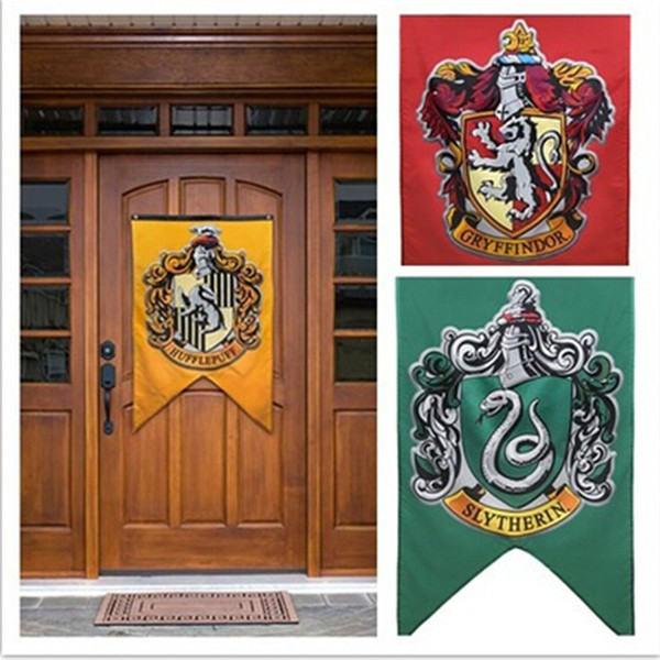 75cmx125cm Harry Potter Gryffindor Hufflepuff Slytherin Ravenclaw Flag Hogwarts College Flag Home Decor Polyester Banner