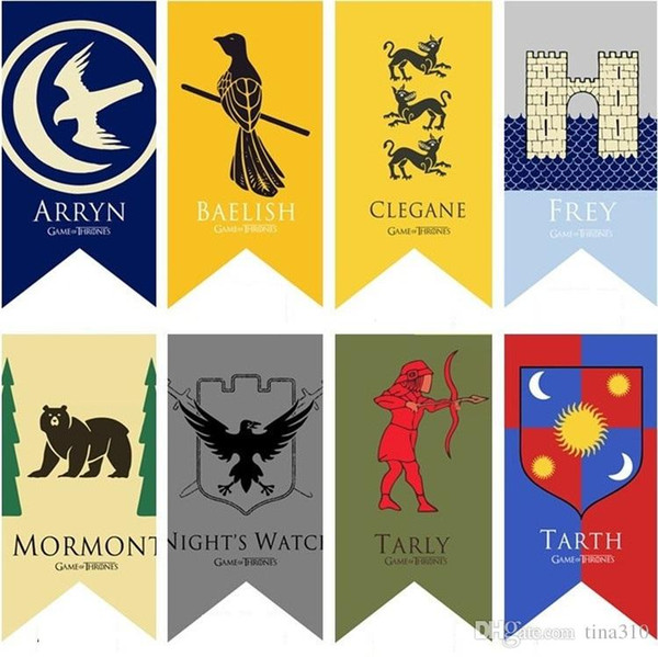 18 Styles 75*125cm Game of Thrones Flags Garden decoration Flag DIY Yard Decorative Hanging Home Banner Flags T3I0228