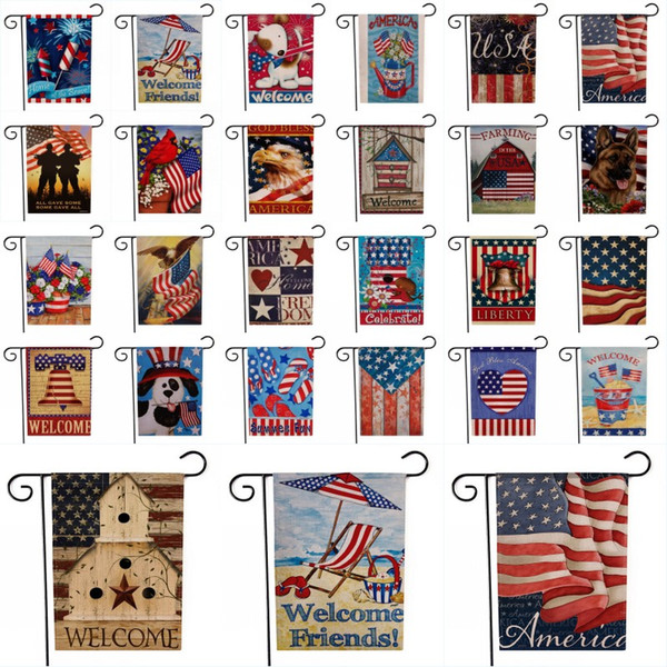 American Garden Flag USA Independence Day Flag US Series Pattern Flags Independence Day Party Home Garden Lawn Decor