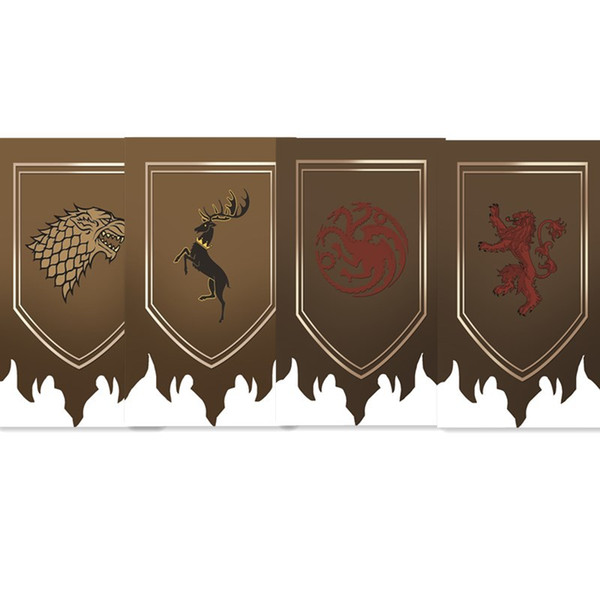 House Stark Banner Game of Thrones Wolf Tournament Outdoor Banner Flag 48*150 Custom America USA Team Soccer College Baseball Flag free ship