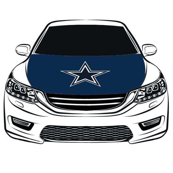 Dallas Cowboys Hood Cover flag, 100% spandex,Four side projectile fabric,Car Bonnet Banner free shipping Engine Flag