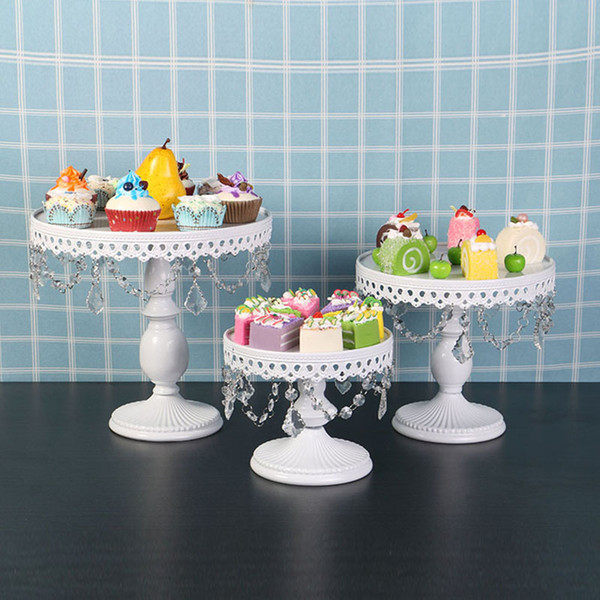 Crystal Stand Wedding Dessert Tray Mirror Surface Cake Stand Wedding Party Birthday Decoration Pan Cake Cookies Display Plate 8/10/12 Inch