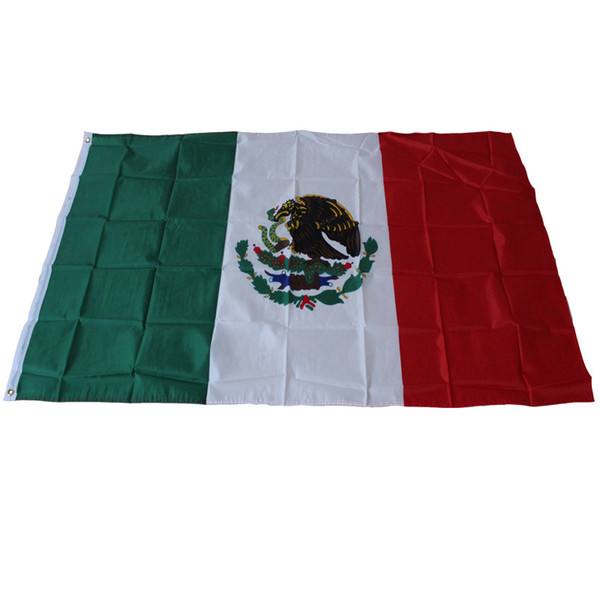 3x5' Feet Polyester Mexico Nation Flag - 90x150cm Mexican Country Indoor Outdoor Banner Activity Parade Festival Home decoration