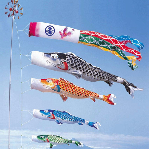 Koinobori Koi Nobori Carp Windsocks Streamers Colorful Fish Flag Decoration Med Fish Kite Flag Hanging Wall Decor 40cm 55cm 70cm 100cm 150cm