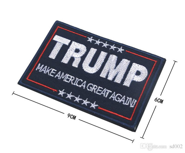 Trump For President 2020 Armband 9*5cm 3D Embroidery Badge Keep America Great Magic Sticker Armlet Bag Cap Clothing Practical 4 5hk cc